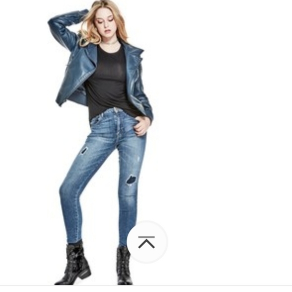 Womens guess moto jacket - Picture 3 of 8